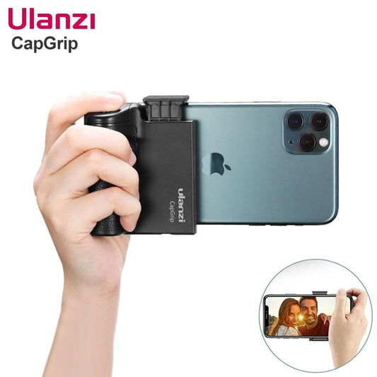 Ulanzi CapGrip Drahtloses Bluetooth Smartphone Selfie Booster Griff Griff Telefonstabilisator Ständer Halter Auslöser 1/4 Schraube - WERBE-WELT.SHOP