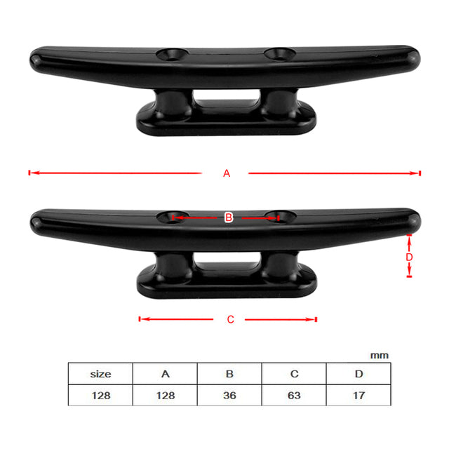 Nylon Low Flat Cleat Open Base