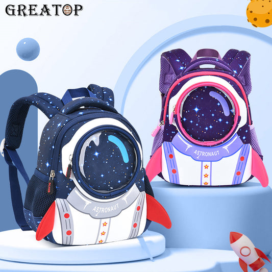 Schüler Rucksack im Astronauten Design - Neopren Rucksack für Schule oder Kindergarten