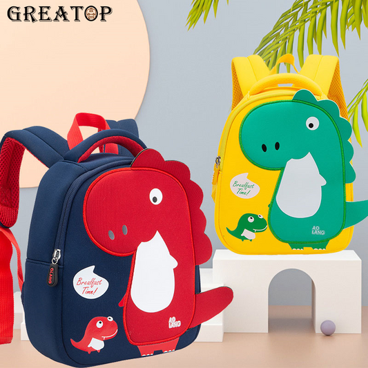 Schulranzen - Rucksack für die Schule oder Kindergarten - cooles 3D Dinosaurier Design
