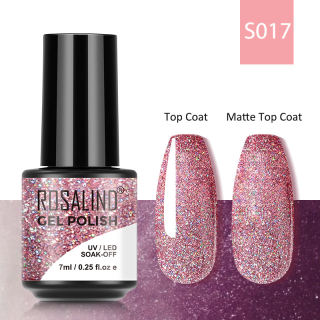 ROSALIND 7ML Gel Nail Polish Colorful Glitter UV Nail Gel Vernis Semi Permanent Gel For Manicure Soak off Varnishes Nail Art