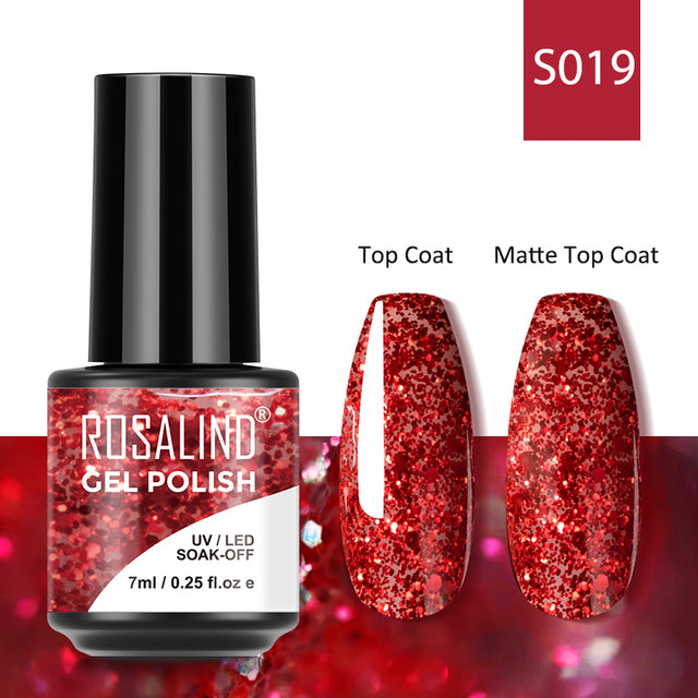 ROSALIND 7ML Gel Nail Polish Colorful Glitter UV Nail Gel Vernis Semi Permanent Gel For Manicure Soak off Varnishes Nail Art