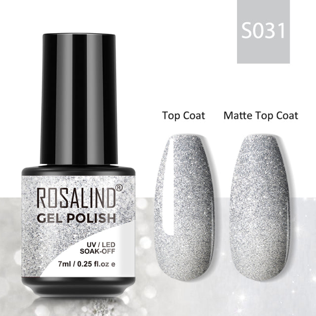 ROSALIND 7ML Gel Nail Polish Colorful Glitter UV Nail Gel Vernis Semi Permanent Gel For Manicure Soak off Varnishes Nail Art