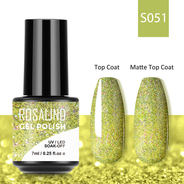 ROSALIND 7ML Gel Nail Polish Colorful Glitter UV Nail Gel Vernis Semi Permanent Gel For Manicure Soak off Varnishes Nail Art