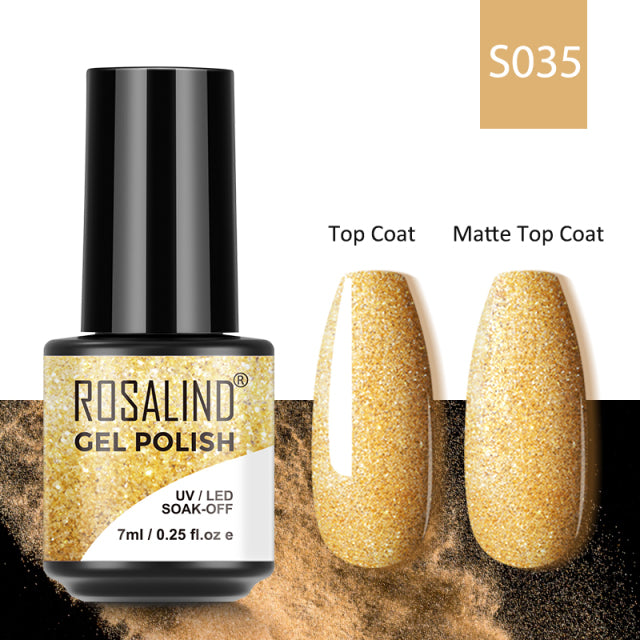 ROSALIND 7ML Gel Nail Polish Colorful Glitter UV Nail Gel Vernis Semi Permanent Gel For Manicure Soak off Varnishes Nail Art