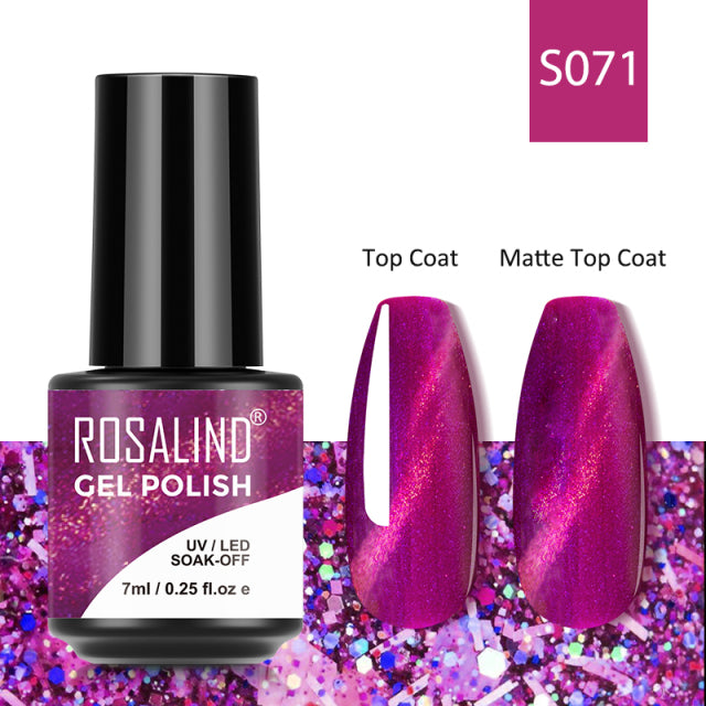 ROSALIND 7ML Gel Nail Polish Colorful Glitter UV Nail Gel Vernis Semi Permanent Gel For Manicure Soak off Varnishes Nail Art