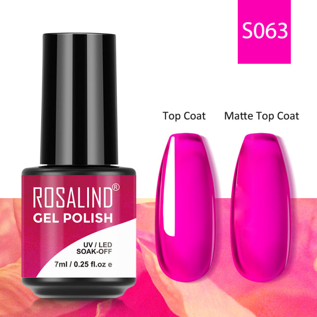 ROSALIND 7ML Gel Nail Polish Colorful Glitter UV Nail Gel Vernis Semi Permanent Gel For Manicure Soak off Varnishes Nail Art