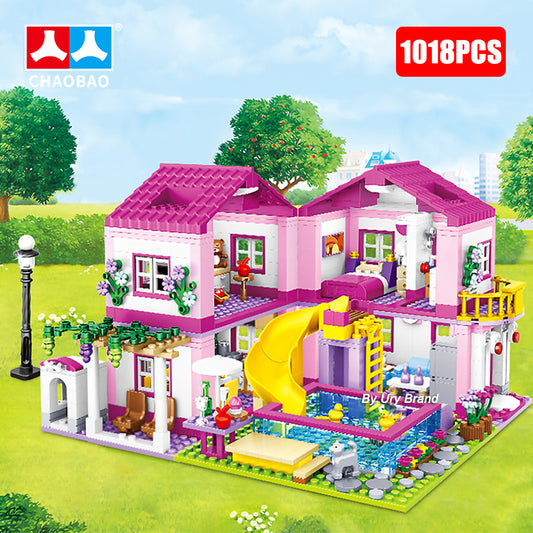 Kinder Spielzeug Stadthaus, Sommervilla - Lego Kompatibel
