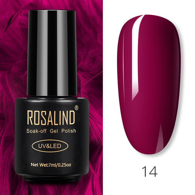 ROSALIND Nail Gel Polish Glitter Series Gel Varnishes All For Manicure Soak Off UV Lamp Nails Art Semi Permanent Gel Polish