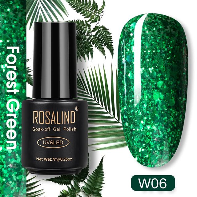 ROSALIND Nail Gel Polish Glitter Series Gel Varnishes All For Manicure Soak Off UV Lamp Nails Art Semi Permanent Gel Polish