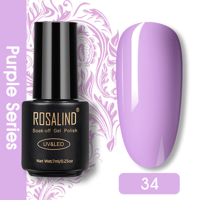 ROSALIND Nail Gel Polish Glitter Series Gel Varnishes All For Manicure Soak Off UV Lamp Nails Art Semi Permanent Gel Polish