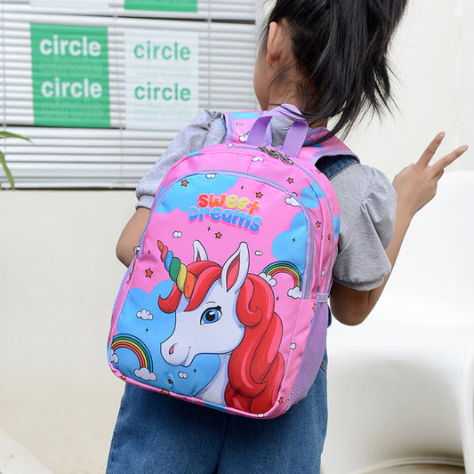 Rucksack für Mädchen - Schulranzen mit Einhorn Design - passend fürs neue Schuljahr