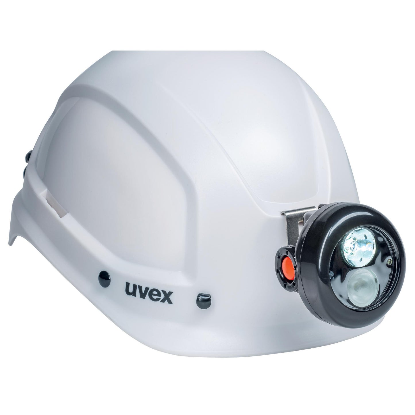uvex pheos alpine Schutzhelm weiß- Industrieschutzhelm mit LED Licht Speziell in Dunkelheit